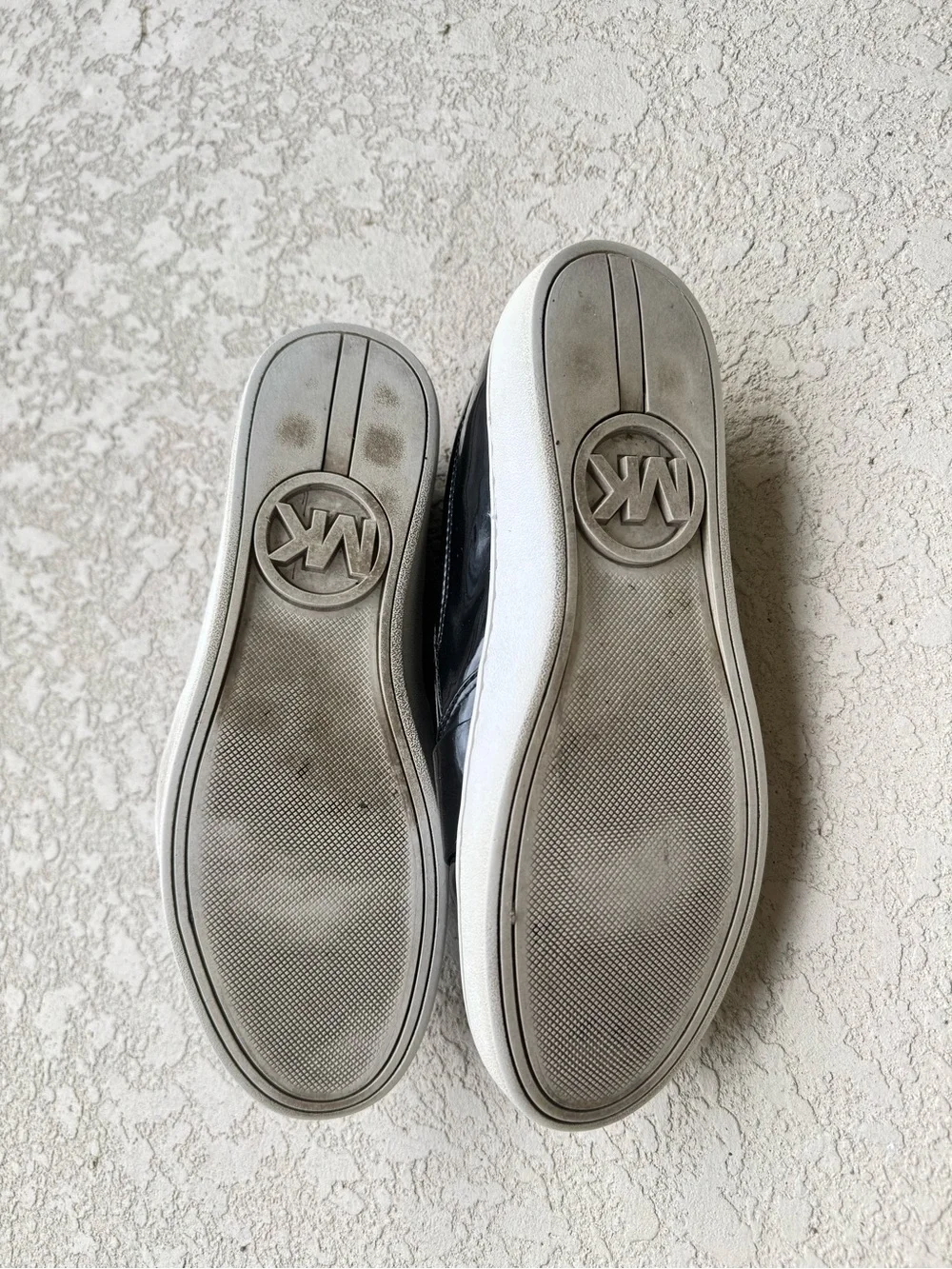 Michael Kors Black Patent Loafers with Crystal Embellishment